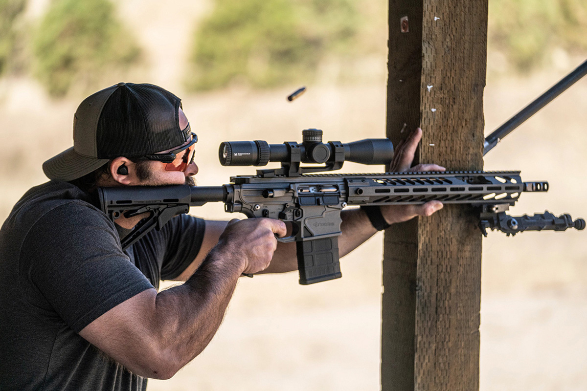 With a first focal plane reticle and magnification settings from 3- to 18-power, the riflescope can maximize your AR’s accuracy.
