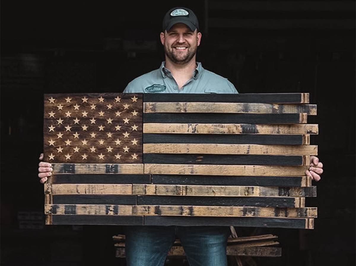 Wooden American Flag