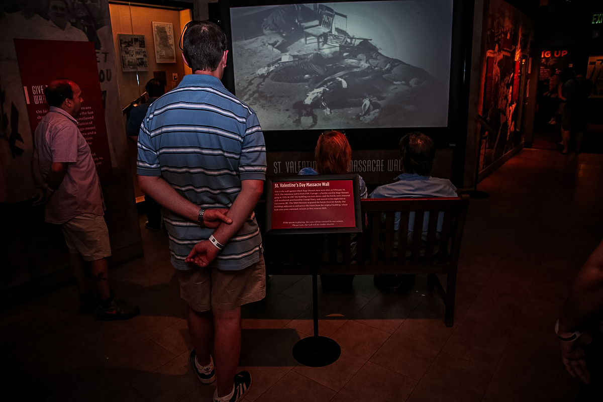 mob museum st valentine's day massacre display