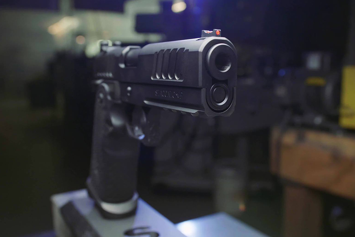 The Staccato uses a bull barrel to reduce recoil and improve accuracy.