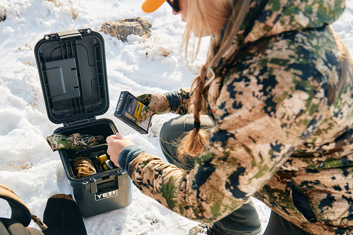 Keep small essentials like comms gear and first- aid equipment high and drygry with the Yeti GoBox 15.