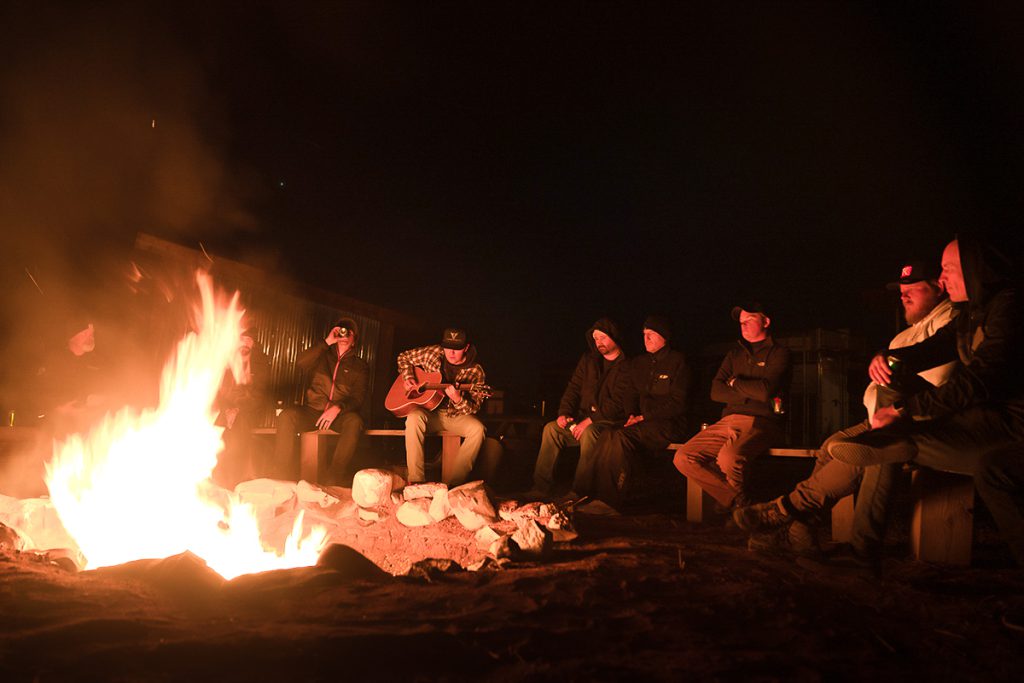 guitar by the fire