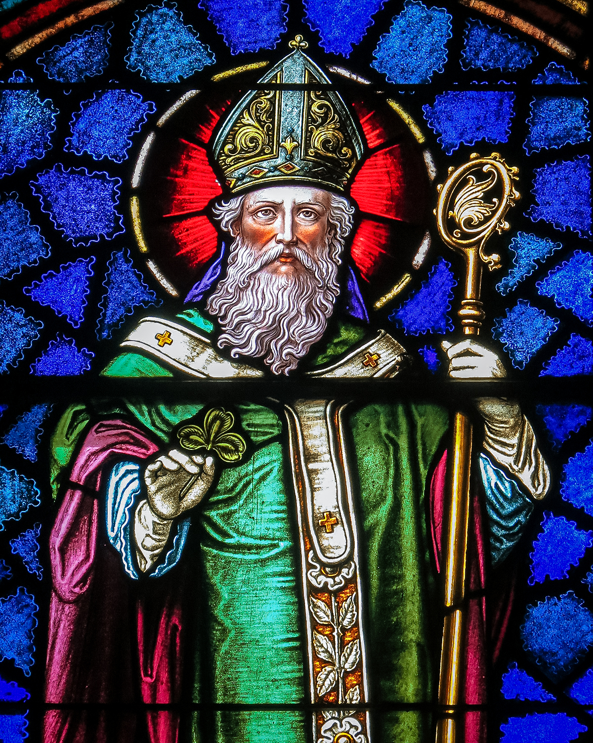 saint patrick stained glass