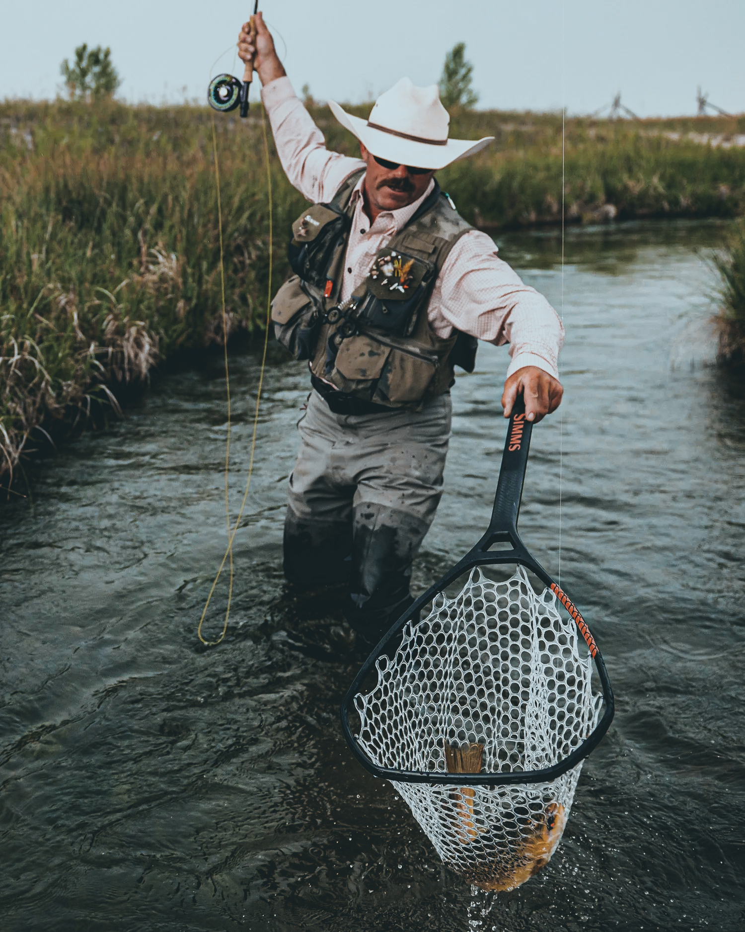 A Wading Belt Carrying System for Fishing  Net, Water, Wading Staff,  Camera and More on Your Hips 